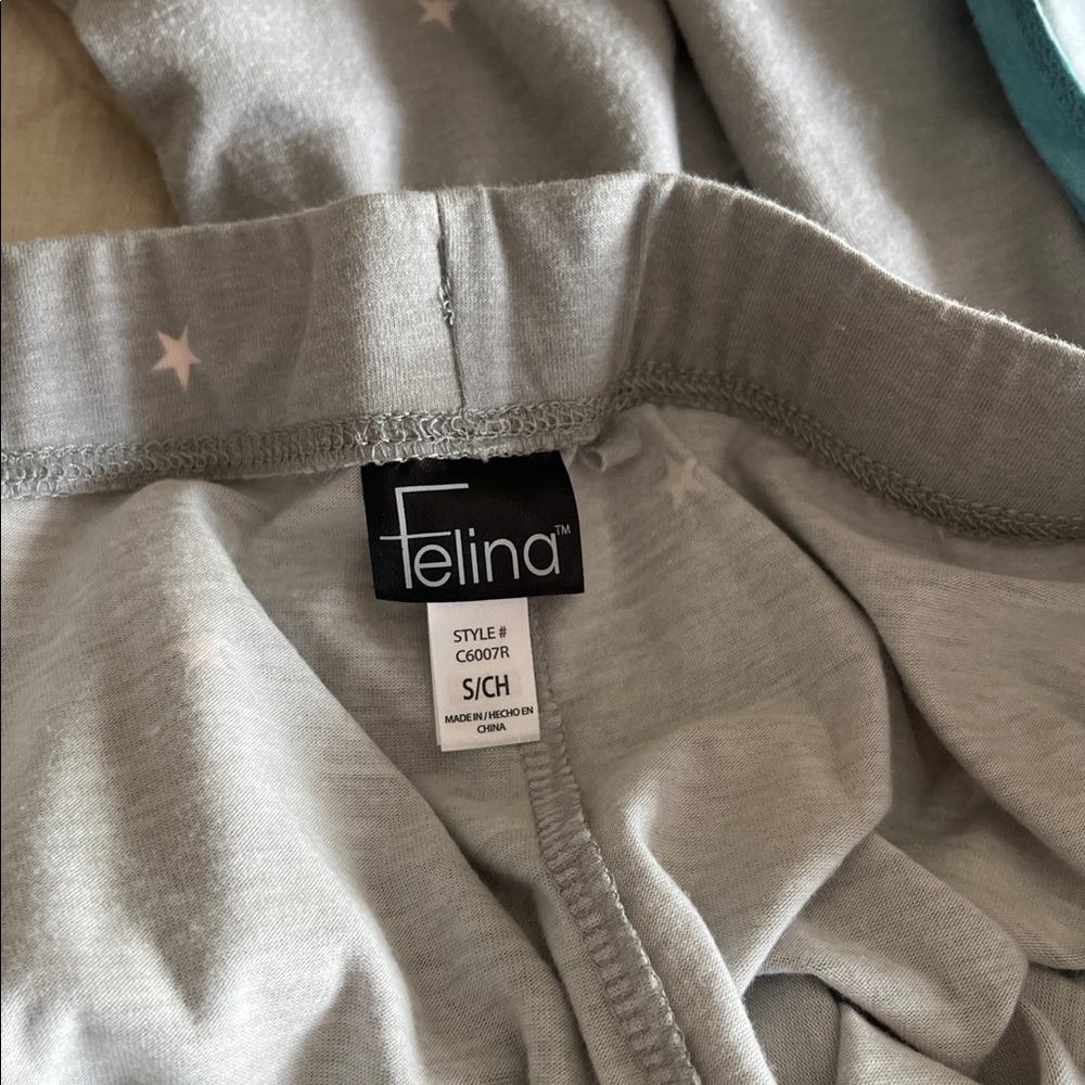 Bundle Two-Piece Pajama Sets in Light Gray & Aqua - Picture 3 of 3